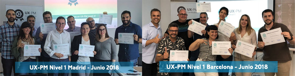 Certificación UX-PM en Madrid y Barcelona